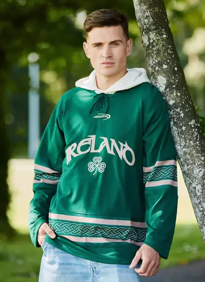 Mens Ireland Celtic American Football Jersey in Green